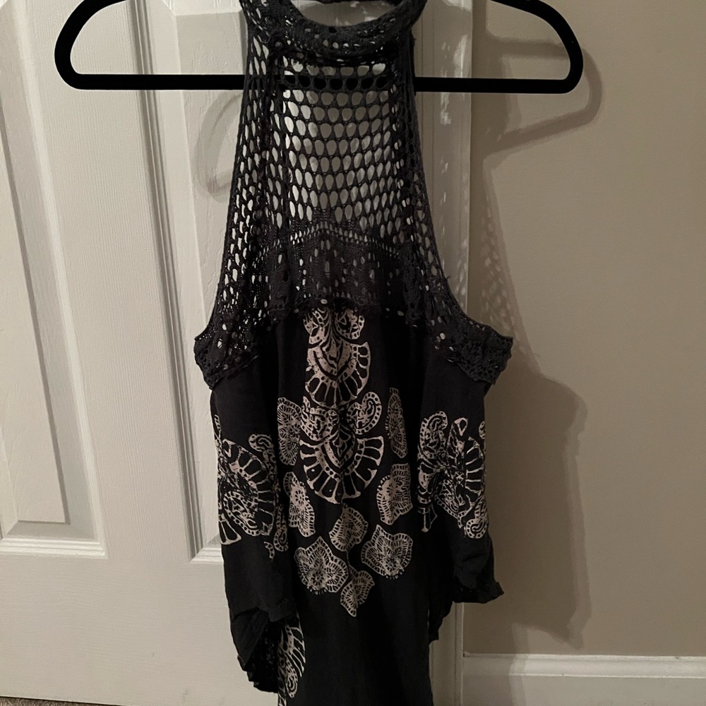 Free people Crochet flowy tank top size large